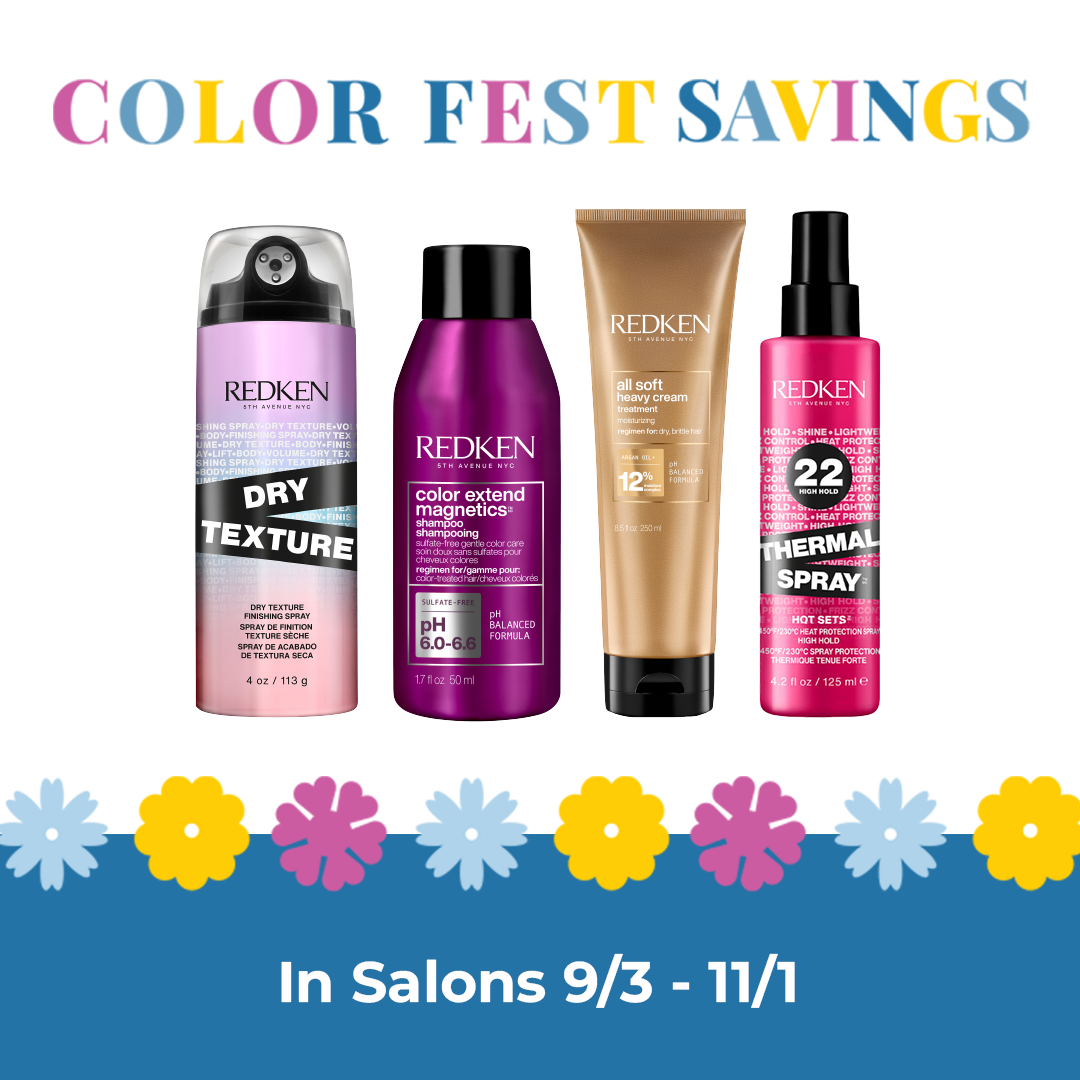 Color Fest Savings in salon 9/3 - 11/1